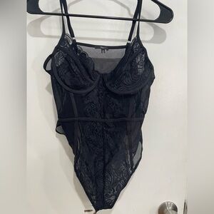 Black Lace Sheer Bodysuit